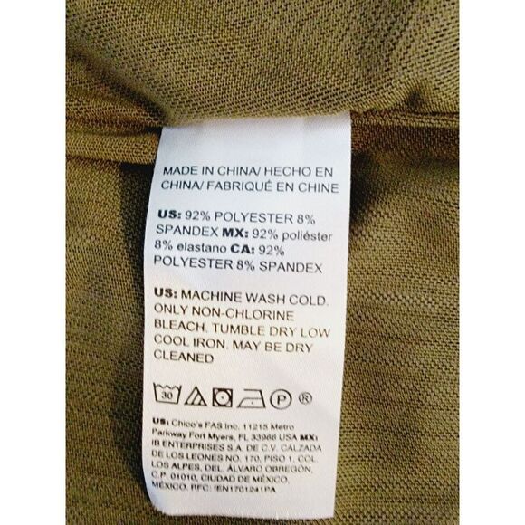 Chico's 1 Camouflage Jacket Mesh Lightweight Button Up Cover Up Medium - Picture 7 of 7